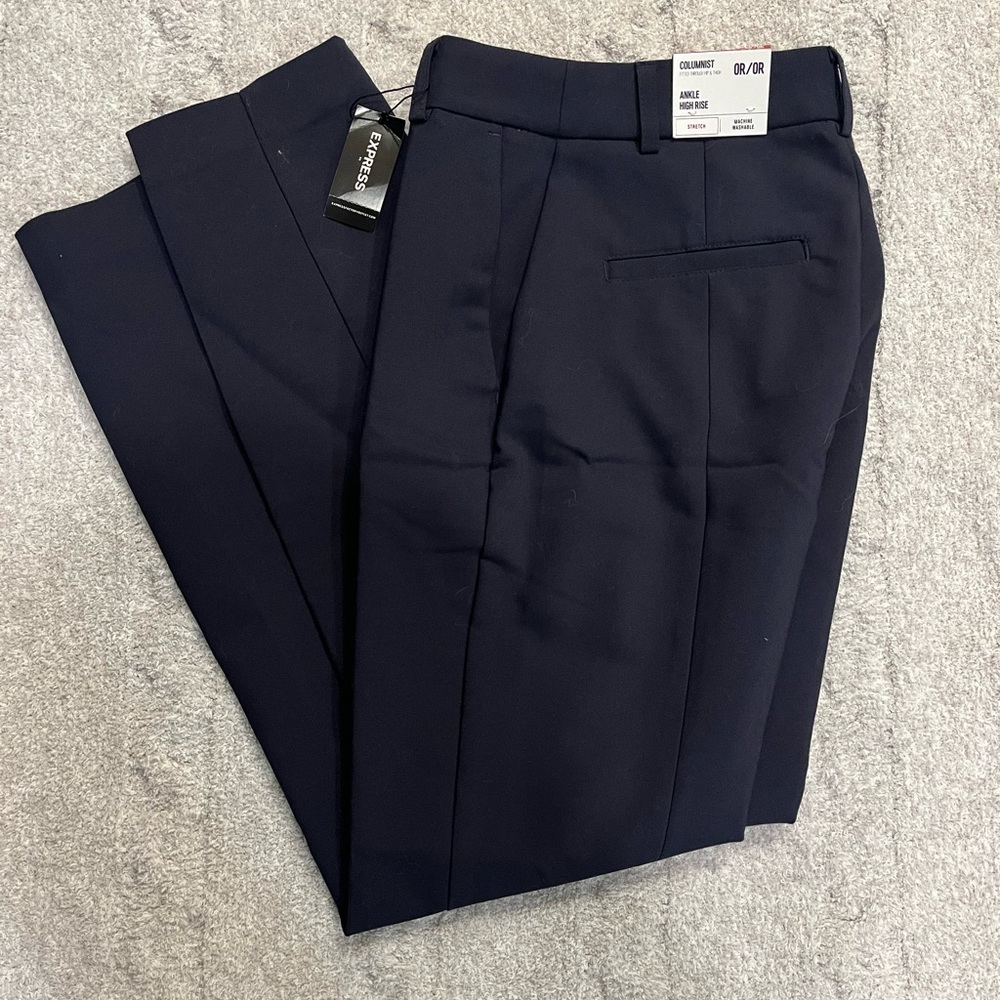 NWT size 0R Express Navy Columnist Ankle Pant